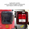 Kmfcdae For Jeep Jl Tail Light Covers Lip Print Taillight Cover Trim Rear Lamp Guard Protector Wrangler Unlimited Sport 1 Pair