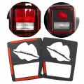 Kmfcdae For Jeep Jl Tail Light Covers Lip Print Taillight Cover Trim Rear Lamp Guard Protector Wrangler Unlimited Sport 1 Pair