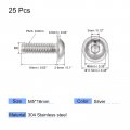 Uxcell Flanged Button Head Socket Cap Screws M5 16mm Hex Drive 304 Stainless Steel Fasteners Bolts Fully Threaded Machine Screw