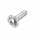 Uxcell Flanged Button Head Socket Cap Screws M5 16mm Hex Drive 304 Stainless Steel Fasteners Bolts Fully Threaded Machine Screw