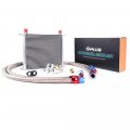 G-plus Universal 30 Row An10 Silver Engine Transmission Oil Cooler Kit Filter Adapter Hose Aluminum