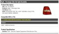 Right Passenger Side Tail Light Assembly Bulb Type With Wiring Harness Compatible 2007-2009 Kia Sorento