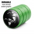 Ducks Illustration Valve Stem Caps For Tire Rim Wheel Aluminum Green
