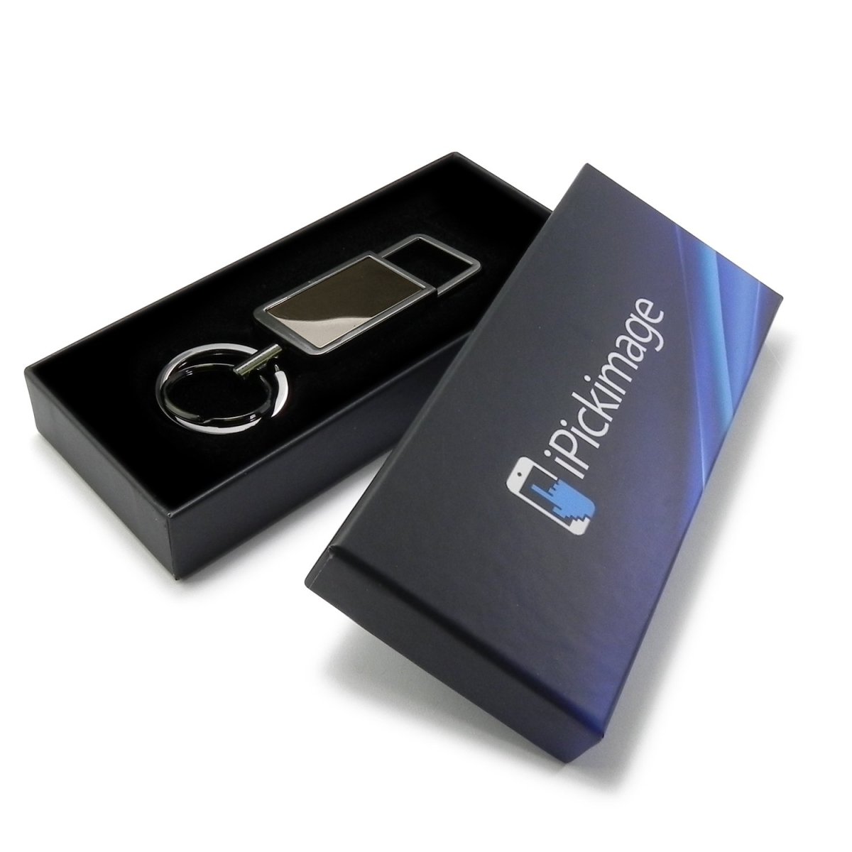 Mopar Logo Black Pull Top Rectangular Metal Key Chain For Dodge Jeep Rma Chrysler 3 75 In X 1 Gift Box Included