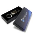 Mopar Logo Black Pull Top Rectangular Metal Key Chain For Dodge Jeep Rma Chrysler 3 75 In X 1 Gift Box Included