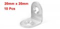 Uxcell 10 Pcs 20mmx20mm Corner Brace Joint Right Angle Bracket Fastener