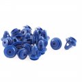 20 Pcs Blue Plastic Push-type Panel Hood Rivet 