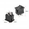 Uxcell Dpst Boat Rocker Switch Black Toggle For Marine 4pins On Off Ac 250v 6a 125v 10a 2pcs