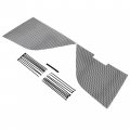 Hecasa Grille Mesh Set For 2020-2023 Chevy Chevrolet Corvette C8 Front Honeycomb Grill Guard Outer Radiator Vent Insert