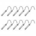 10pcs M8 304 Stainless Steel Expansion Hook Standard Open Cup Bolt Screw Concrete For Wall Ceiling Masonry