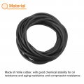 Uxcell Nitrile Rubber Seal Strip 3mm 0 12 Diameter X 4 Meters 13 12ft Long Round Solid Weather Stripping For Reduce Noise Shock