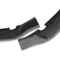 Auto Dynasty 3pcs Stp-style Car Front Bumper Lip Spoiler Wing Body Kit Compatible With Sonata 15-17 Carbon Fiber Look