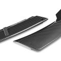 Auto Dynasty 3pcs Stp-style Car Front Bumper Lip Spoiler Wing Body Kit Compatible With Sonata 15-17 Carbon Fiber Look