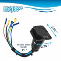 Hqrp 7 Way Rv Trailer Light Connector Socket Wire Harness Electrical Quick Converter Adapter Compatible With Truck Camper