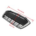 Front Lower Bumper Mesh Grille Horizontal Clause Matte Black Grill Replacement For 2017-2020 Sonic Ls 4-door