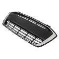 Front Lower Bumper Mesh Grille Horizontal Clause Matte Black Grill Replacement For 2017-2020 Sonic Ls 4-door