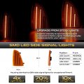 Vipmotoz Full Led Strips Sequential Front Turn Signal Lamps Corner Lights Compatible With 1994-1997 Chevrolet S10 1995-1997