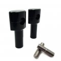 Smt- Black 4 Tall Handlebar Risers 25mm For Dna Paughco Hardbody Springer Chopper Bobber 