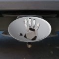 Hand Print Soccer Ball Get A Grip Oval Tow Trailer Hitch Cover Plug Insert