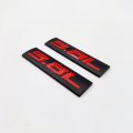 Axlezx 2x Chrome Metal 3 8l Logo Car Emblem Premiumd 8 V6 Badge Auto Door Fender Sticker Side Wing Decal 3 Black Red