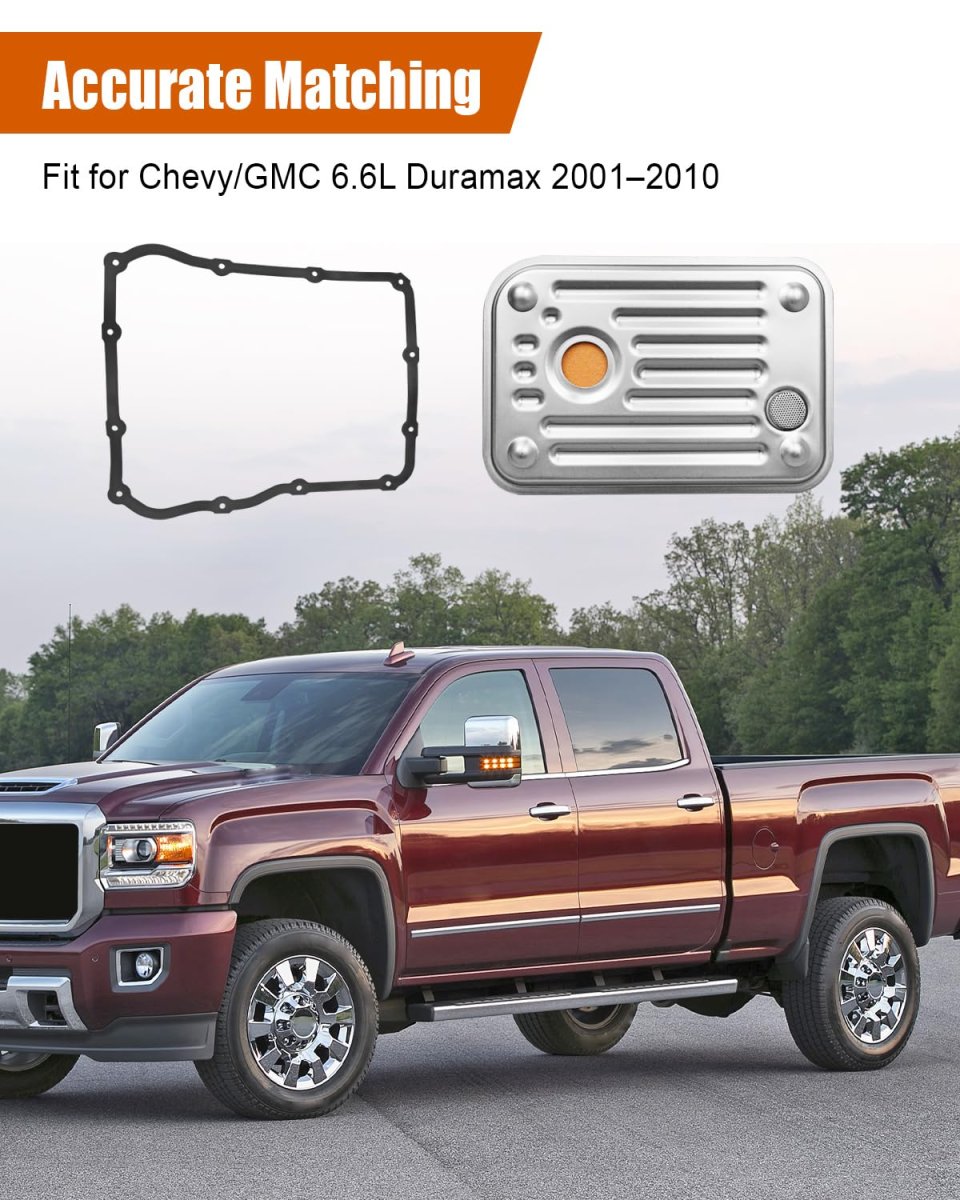 Transmission Filter Kit 29537965 For Chevy Gmc Duramax 6 6l 2001 To 2010 Oil With Gasket Shallow Pan