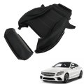 2pcs Black Seat Cover Driver Bottom Leather Replacement For 2015-2021 C300 C400 Glc300 Glc350e 