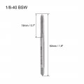 Uxcell Machine Tap 1 8-40 Bsw Thread H2 High Speed Steel Screw Taps Threading Tapping Tool