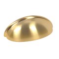 Cosmas 5 Pack 783bb Brushed Brass Cabinet Hardware Bin Cup Drawer Pull 3 Inch 76mm Hole Centers 
