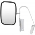 Ocpty Black Driver Side Or Passenger View Mirror Smooth With Manual Adjustment Fold Non-heated Compatible For 1984-1990 Ford