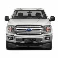 Ipick Image Made For Ford F-150 2015 Up 3d Dark Gray Logo On Black Stainless Steel License Plate