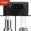A-premium Set Of 6 Black Ignition Coil Pack Iridium Spark Plug Compatible With Chrysler 300 2006-2010 Sebring Town Country