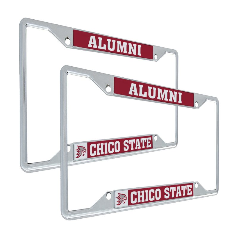 California State University Chico Metal License Plate Frame For Front Or Back Of Car Officially Licensed Alumni 2-pack