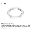 G3 4 Pipe Fitting Hex Thin Lock Nut Locknut Female Fastening For Plumbing 304 Stainless Steel 4pcs