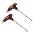 Uxcell T10 Anti Tamper Proof Torx Key T-handle Dual End Wrench S2 Steel 2 Pcs
