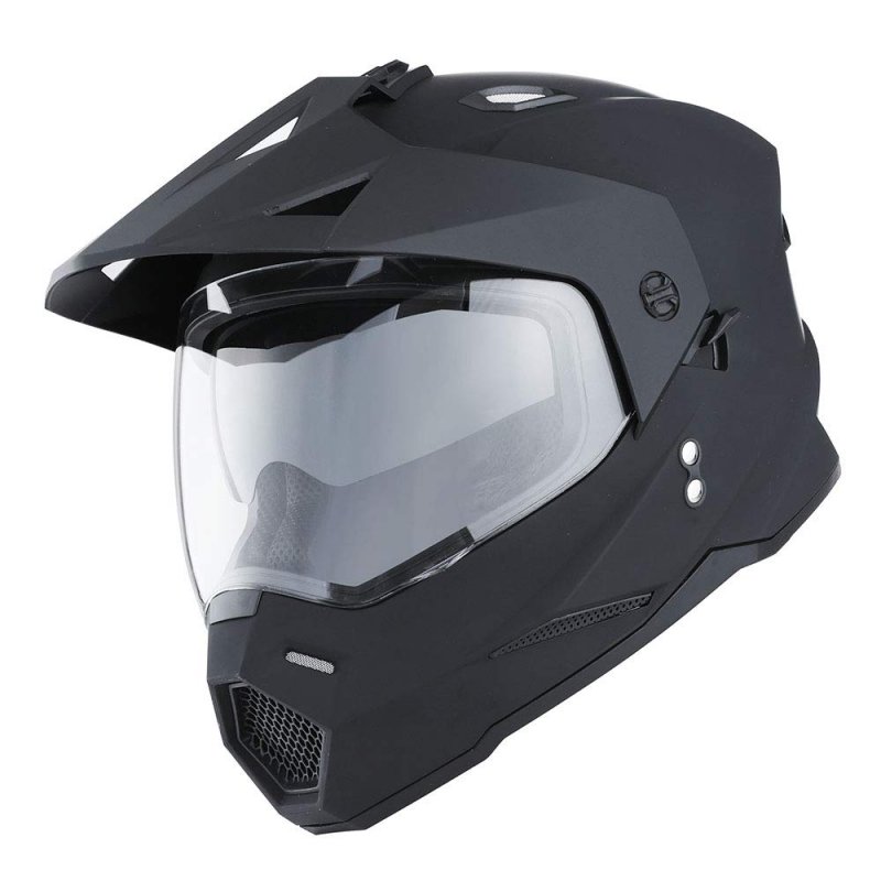 1storm Dual Sport Motorcycle Motocross Off Road Full Face Helmet Visor Matt Black Size Medium