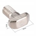 Uxcell M8x16mm T-slot Drop-in Stud Sliding Screw Bolt Carbon Steel 5pcs For 40 Series European Standard Aluminum Profile