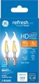 Ge Refresh Led Hd Light Bulbs 4 Watt 40 Equivalent Daylight Clear Finish Candelabra Base Dimmable 2 Pack