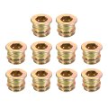 Wood Furniture M6x10mm Threaded Insert Nuts Interface Hex Socket Drive 40pcs 
