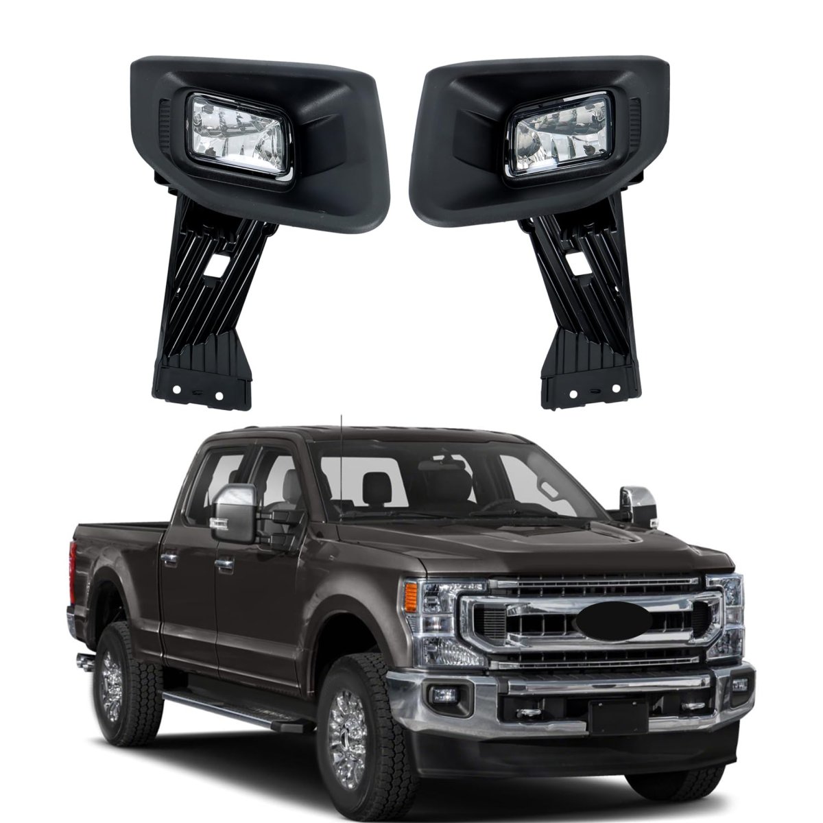 Left Driver And Right Passenger Side Pair Fog Lights Replacement For F250 2020 2021 2022 Lamp Lc3z15201a Lc3z15200a