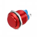 19 Mm Car Momentary Push Button Switch Metal Round Start Spst 1no Ac 250v Red 