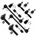 12pcs Suspension Kit Front Inner Tie Rod End Rear Sway Bar Link 2 Upper Ball Joint Compatible Fit 2001-2004 For Nissan Frontier 