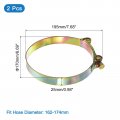 Uxcell 2pcs T-bolt Hose Clamps 162-174mm 6 38 -6 85 Id Range Iron Radiator Intake Clamp For Truck Exhaust
