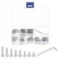 M2 5 Torx Security Screws Kit M2x4 5 6 8 10 12 14 16mm 160pcs 304 Stainless Steel Pan Head Tamper Proof Screw W T8 Wrench Bolts