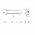 Uxcell M6x30mm 15 64-inch X 1-1 5-inch Torx Anti Theft Tamper Resistant Proof Security Screw 5pcs
