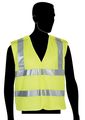 Liberty Hivizgard Polyester All Mesh Fabric 5-point Break-away Class 2 Safety Vest With Wide Silver Reflective Stripes And 