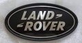 About Land Rover Oval Badges Black On Silver -new Genuine Parts Dag500160 Dah500330