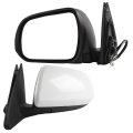 Driver Side Mirror For Toyota Highlander 2008 2013 White Heated Power Glass Manual Folding 5 Pins Replaces 8794048303 To1320246 