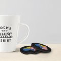 Love Heart Puzzle American Ukraine Flag Car Coasters Pack Of 2 Cup Holder Pad Neoprene Mug Mat With Finger Slot Vehicle