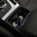 Love Heart Puzzle American Ukraine Flag Car Coasters Pack Of 2 Cup Holder Pad Neoprene Mug Mat With Finger Slot Vehicle