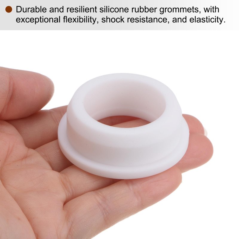 4pcs 1 77 Od Id Rubber Grommets For Wiring Wire Cable Automotive Firewall Hole Plug Desk Water Pipe Hydroponic Irrigation White